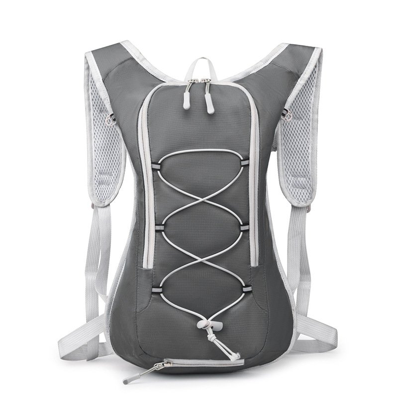 Gray 10-15L cycling backpack made from 210D nylon